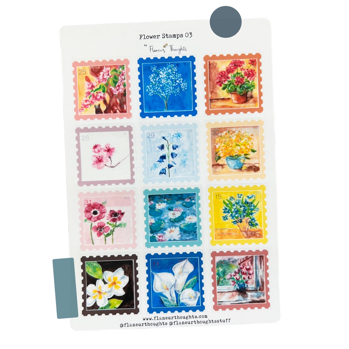 Flower Stamps 01 to 03