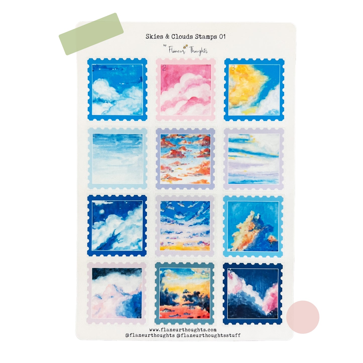 Skies and Clouds Stamps 01 to 03