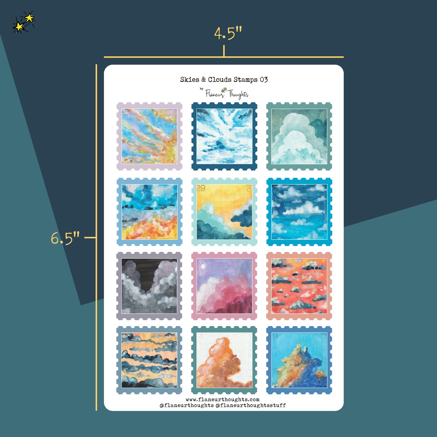 Skies and Clouds Stamps 01 to 03