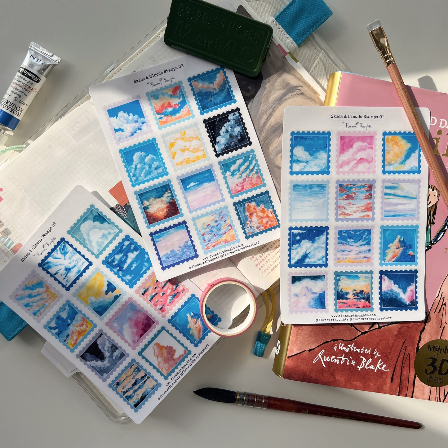 Skies and Clouds Stamps 01 to 03