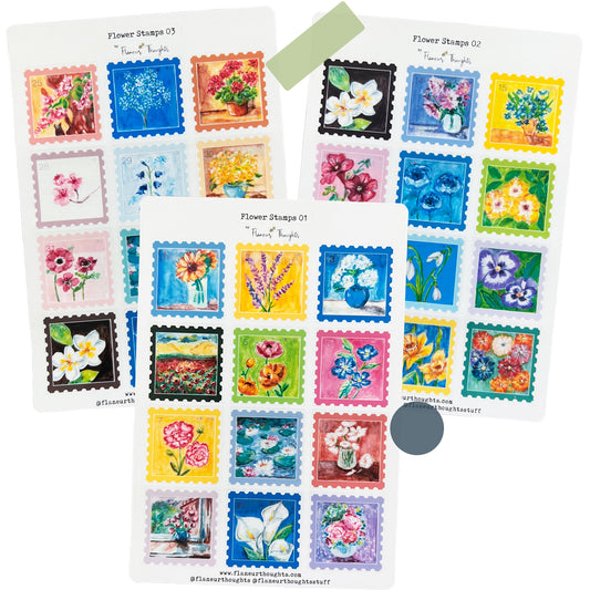 Flower Stamps 01 to 03
