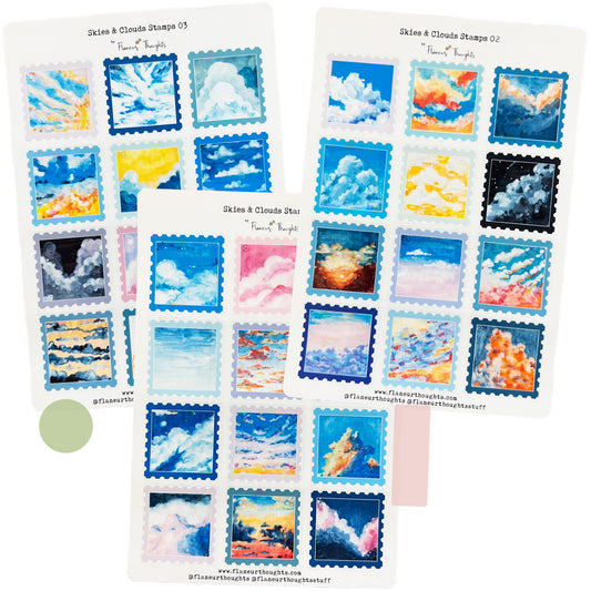 Skies and Clouds Stamps 01 to 03